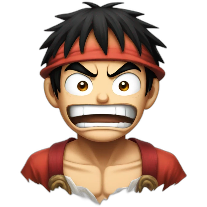 Angry luffy emoji