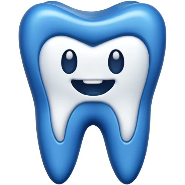 Plane Tooth made of dark blue wax emoji