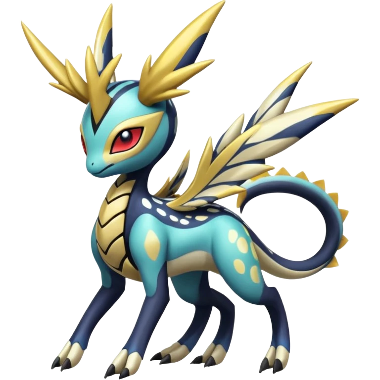 tribal tropical hot spotted Meloetta-Dialga-Giratina-Noibat-Pokémon-Fakémon-fusion-hybrid-creature emoji