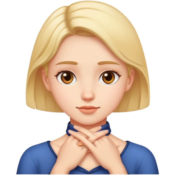 Girl hands around neck emoji