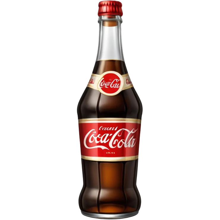 Vaso con forma de botella que contenga dentro fernet con coca cola emoji