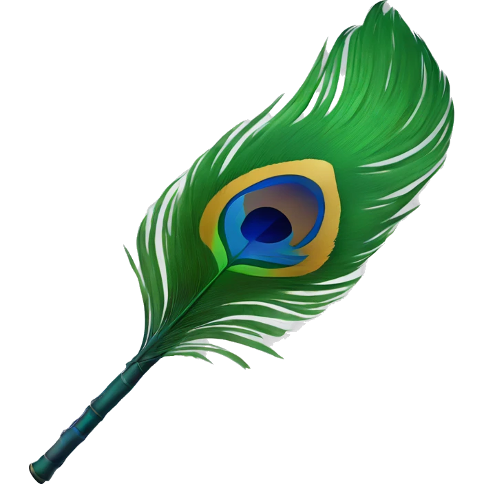 peacock feather with flute emoji