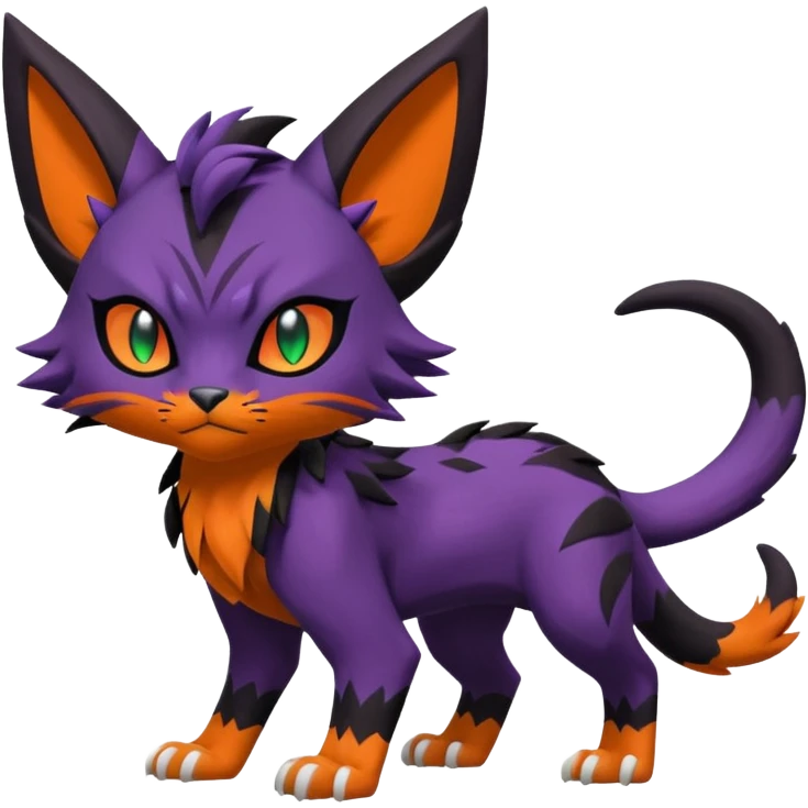 Liepard-Noivern-Litten-Sprigatito-Pokémon-fusion-creature (full body) emoji