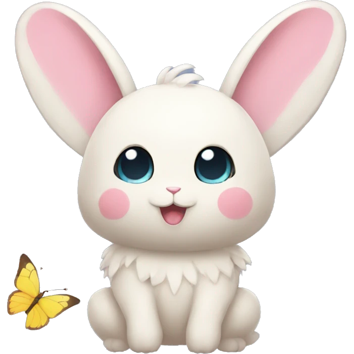 Kawaii Butterfly-Bunny-Pokémon-Fakémon Full Body emoji