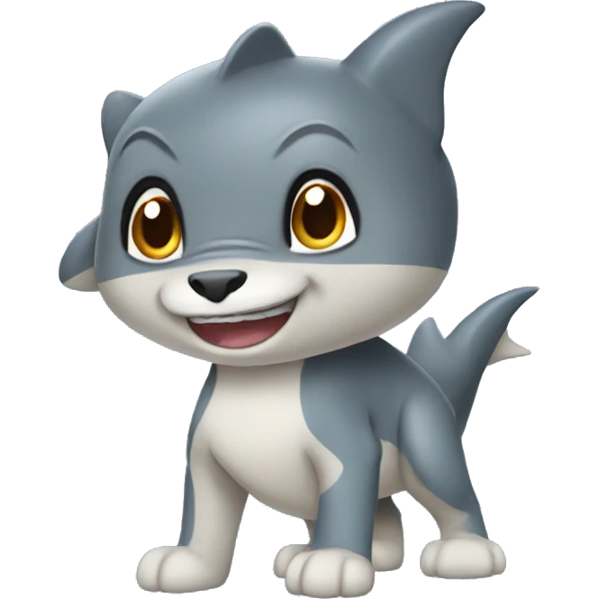Nala wearing a shark costume  emoji
