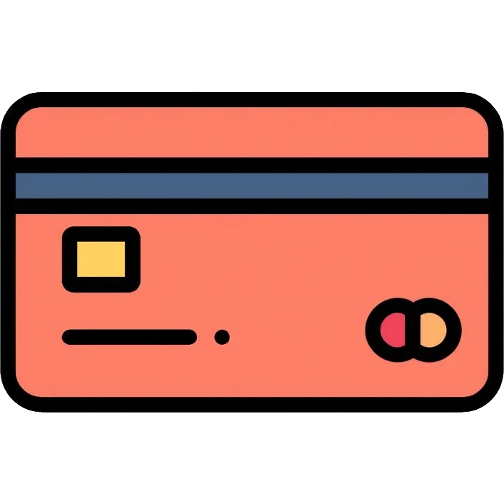 credit card with chip emoji