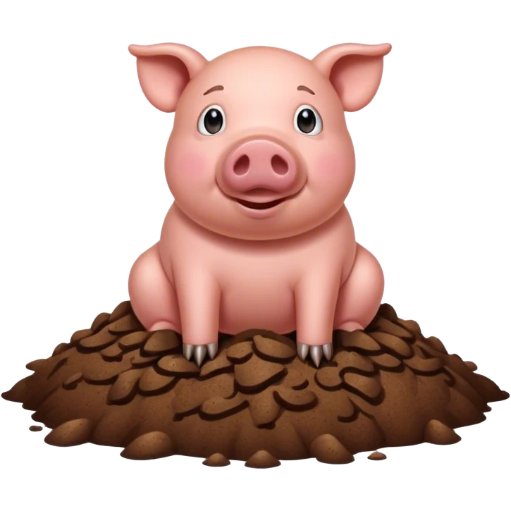 Pig and poop emoji
