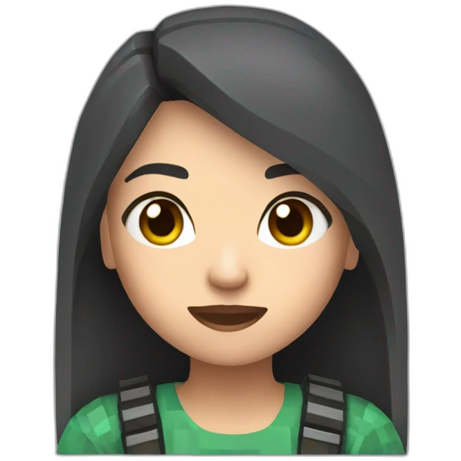 Girl named Daria playing minecraft emoji