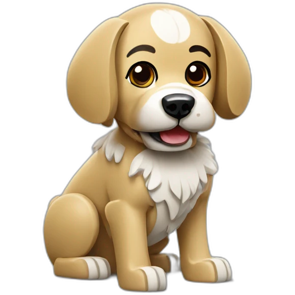 lego style dog emoji