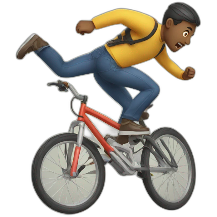 man falling off his bike emoji