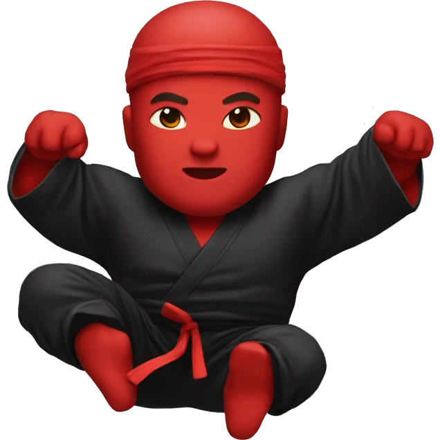 Kung-fu 🥋 red and black emoji