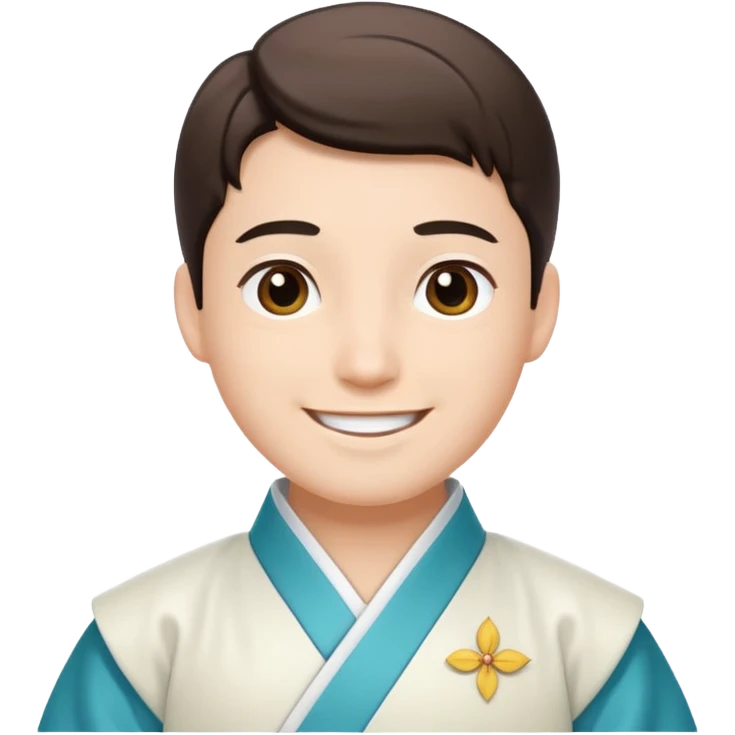 man in white hanbok emoji