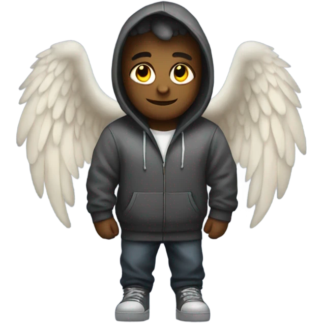 demon in hoodie with angel wings emoji