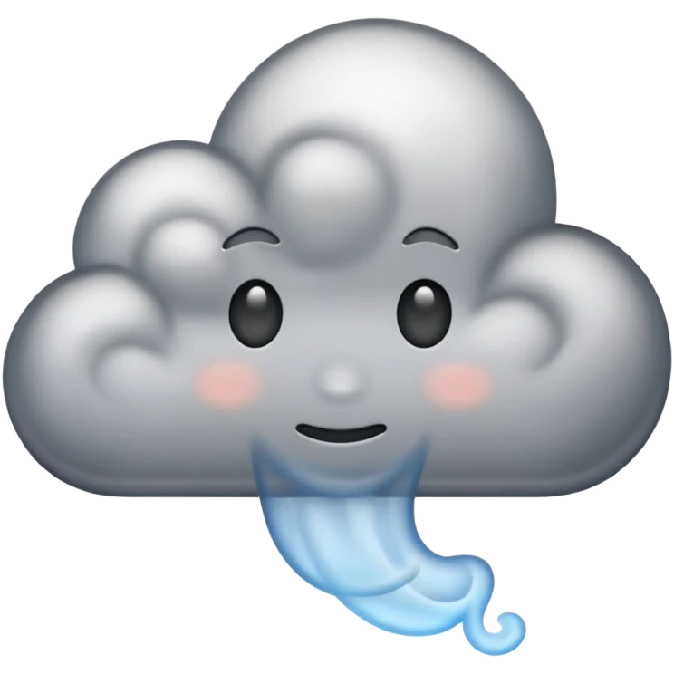 thinking cloud, simple, clear, no text emoji