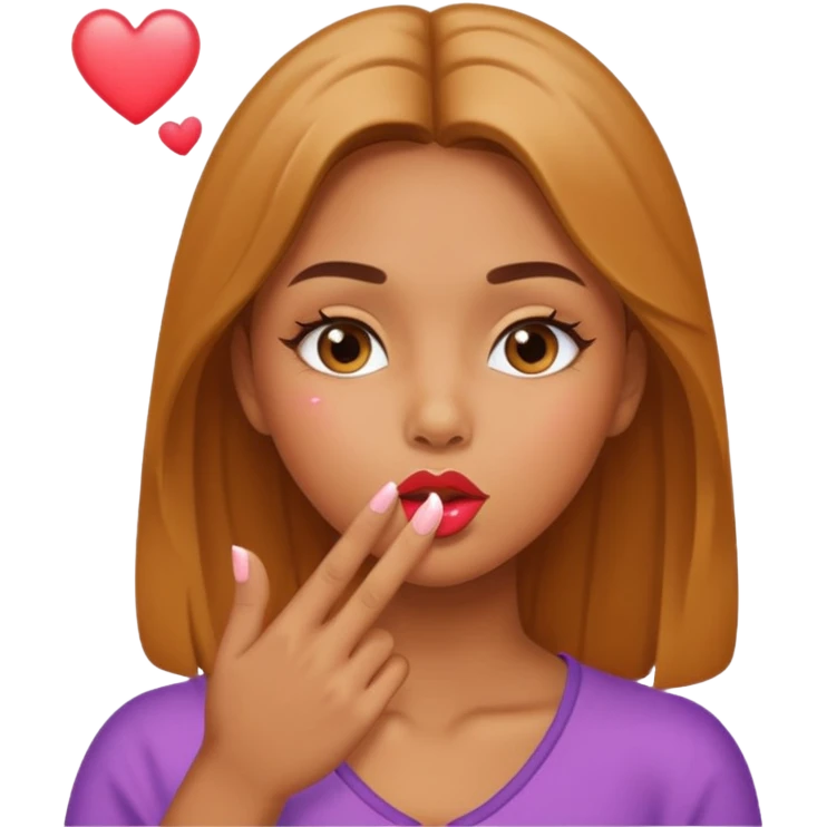 chica tirando beso  emoji