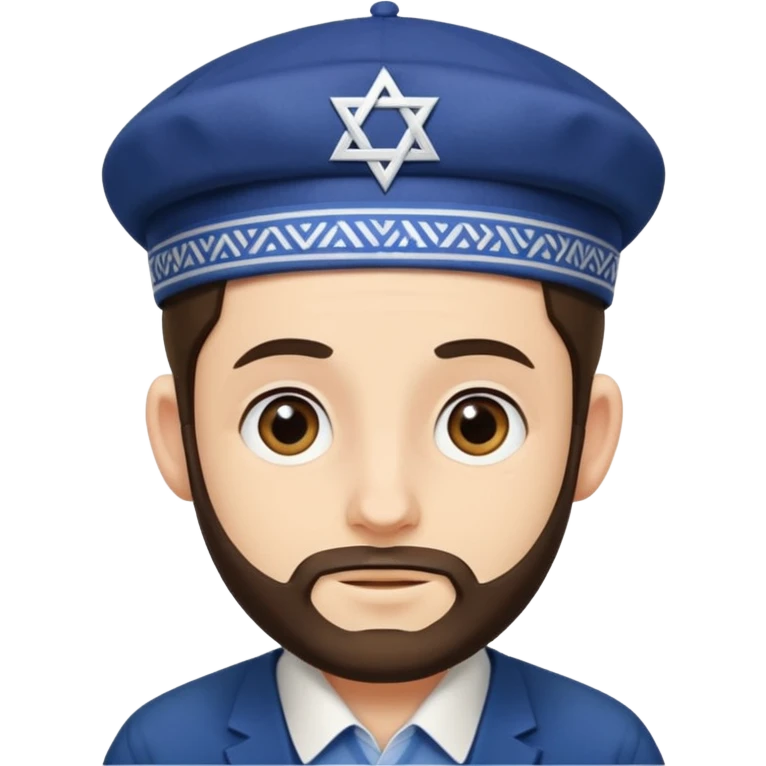 stereotypical jewish man with yarmulke emoji