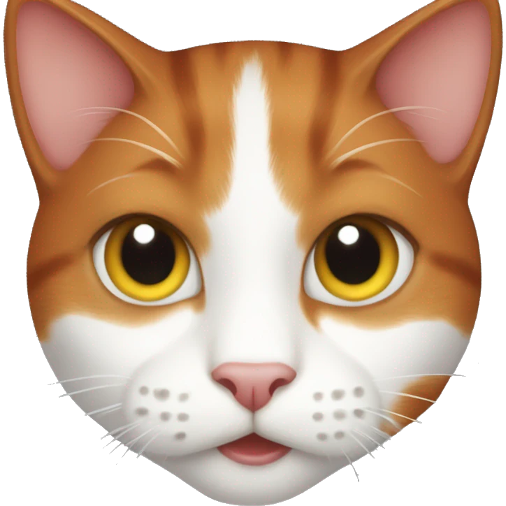redhead cat with sleappy eys emoji