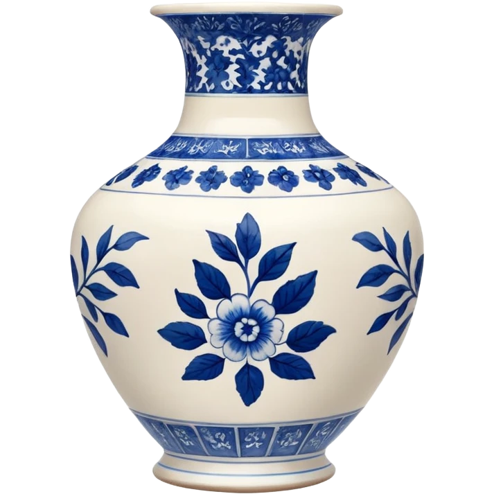 blue and white china vase  emoji