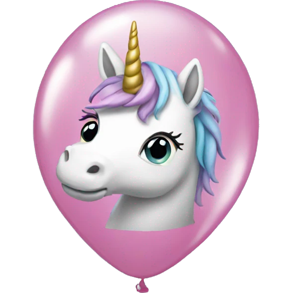 Unicorn balloon emoji