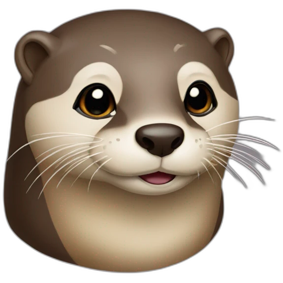 une loutre sur une tortu emoji