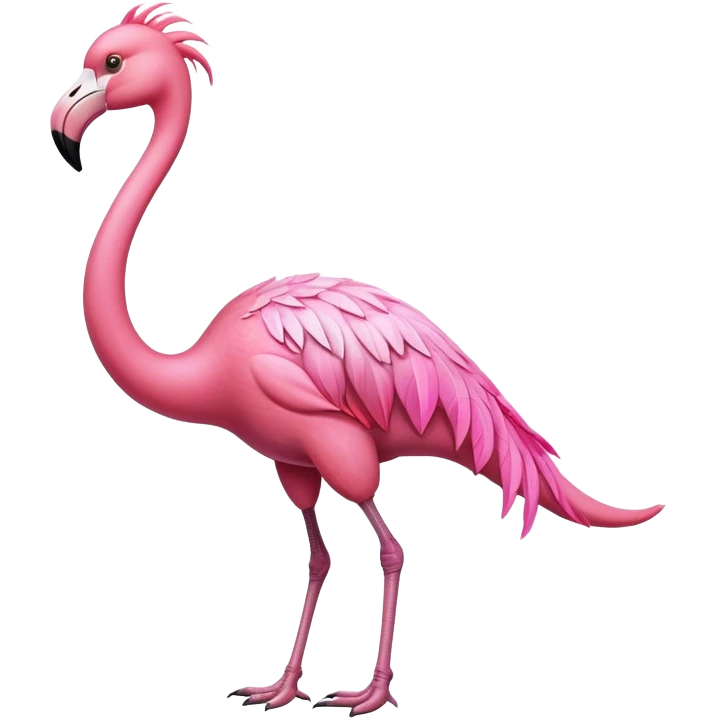 Flamingo dinosaur  emoji