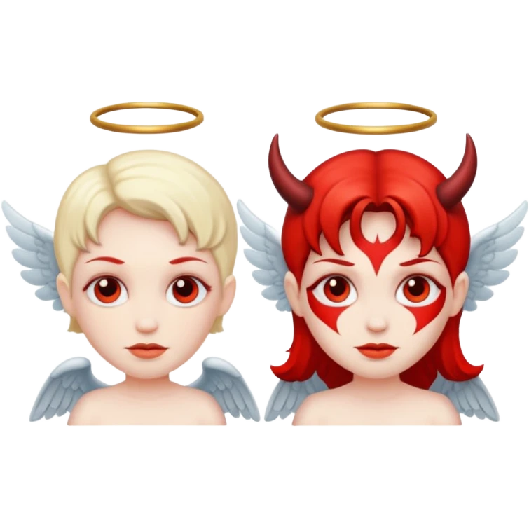 create a angel and devil in one emoji emoji