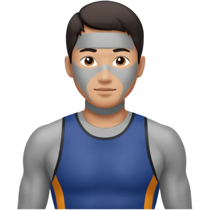The Asian guy is into sports and is in great shape. emoji