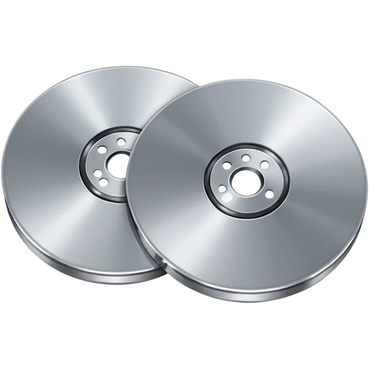 two metal computer disks emoji