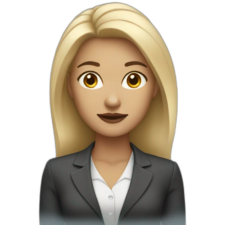 Business women with light skin emoji