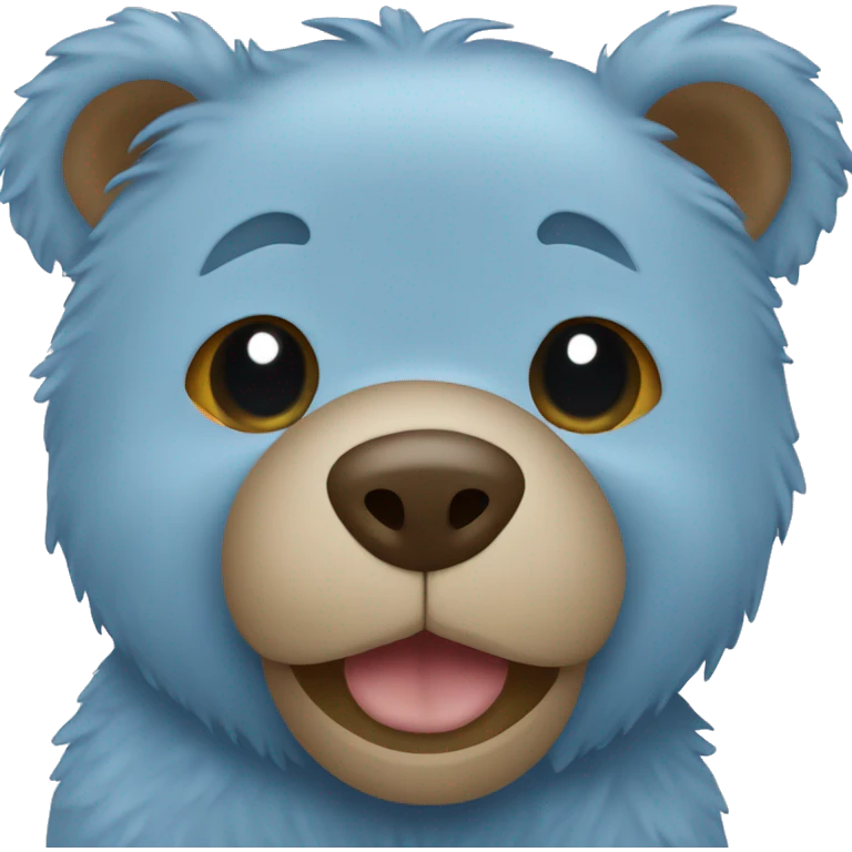 Blue teddy bear emoji