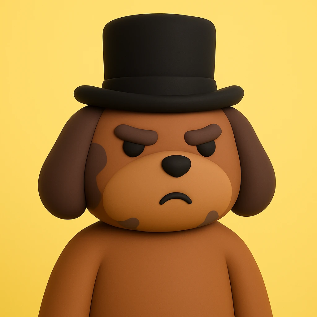 dog with tophat emoji