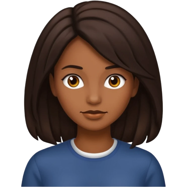 Una mujer con pelo emoji