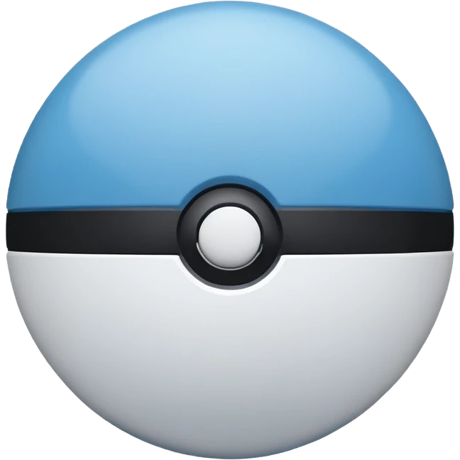 blue pokeball emoji with a black stripe emoji