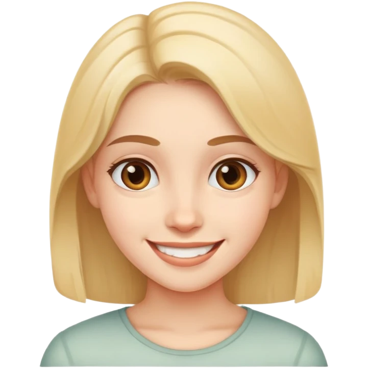 smiling girl portrait looking at viewer emoji
