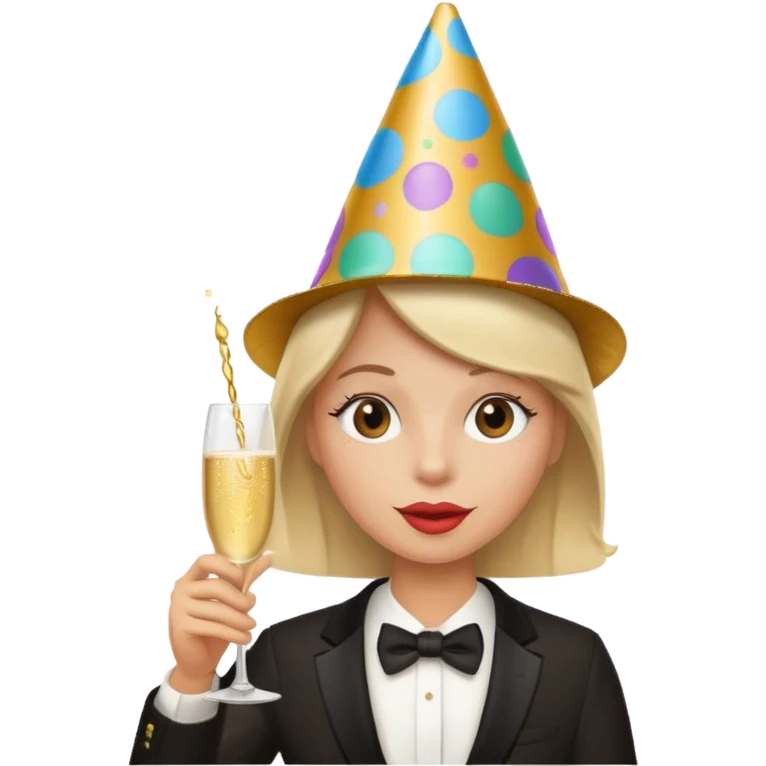a person celebrating at a party emoji