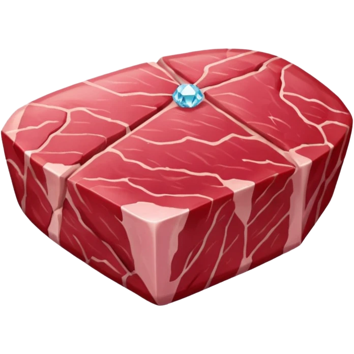 Meat with diamond textur and color emoji