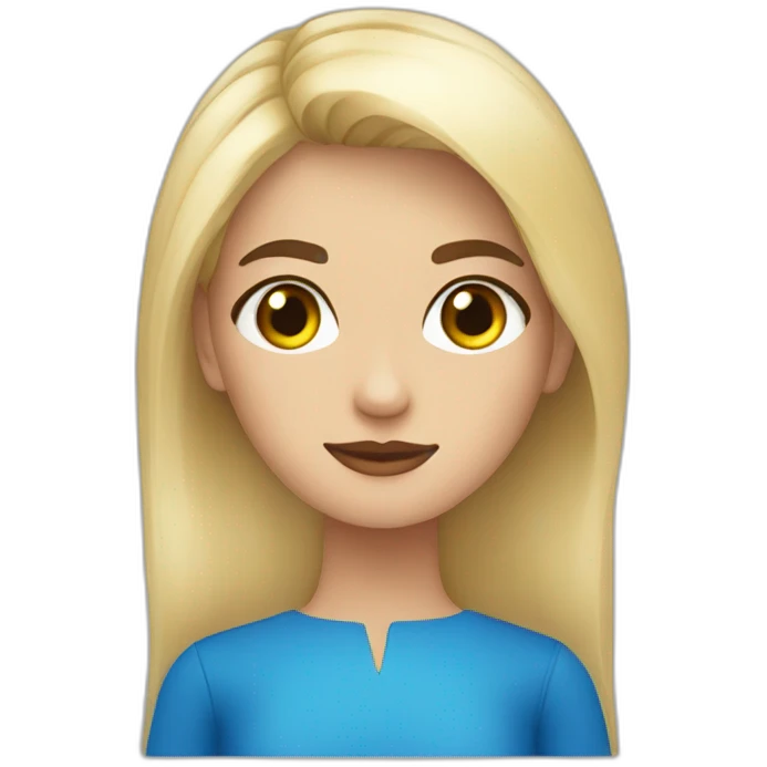 novia rubia ojos azules emoji