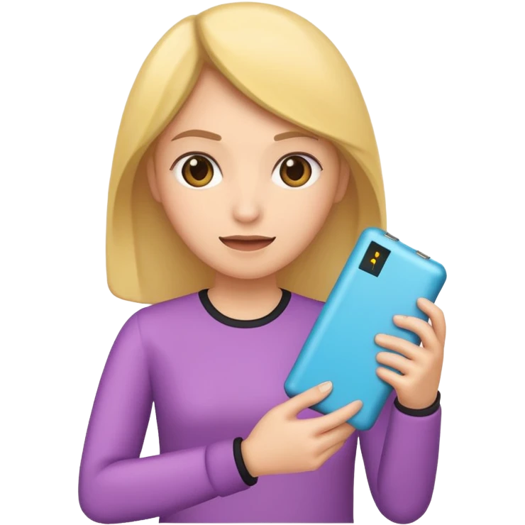 womn holding powerbank emoji