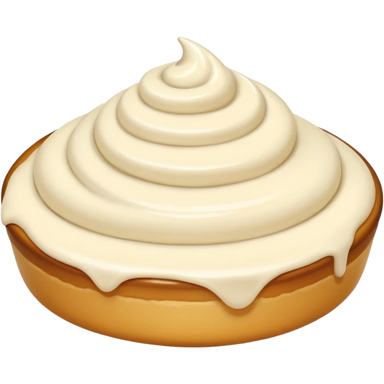 Cream without a plate emoji