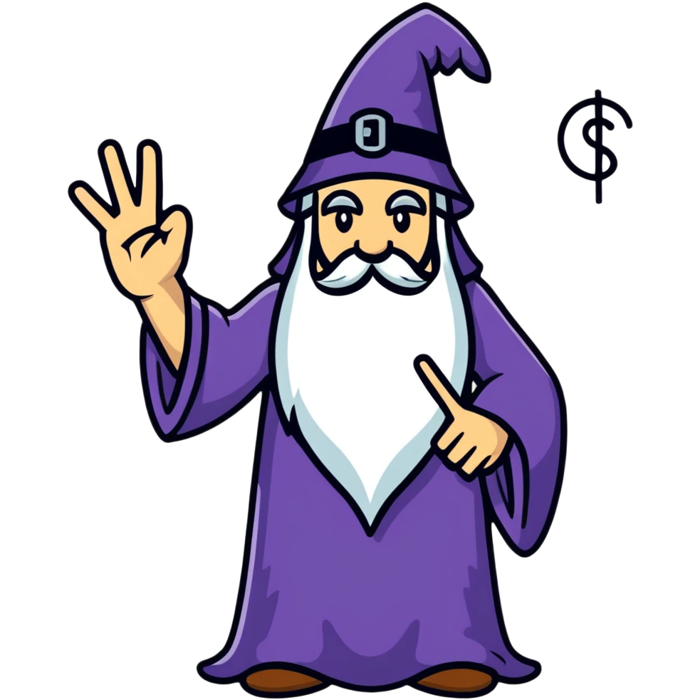wizard making a stop hand sign emoji