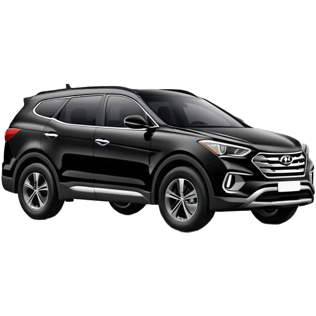 black Hyundai Santa Fe SUV car emoji