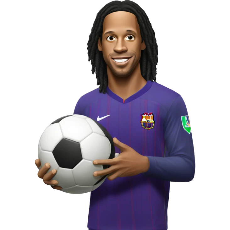 Ronaldinho with the ball emoji