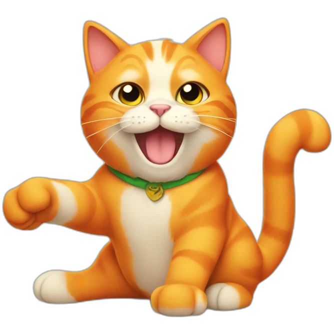 orange cat giving a thumbs up emoji