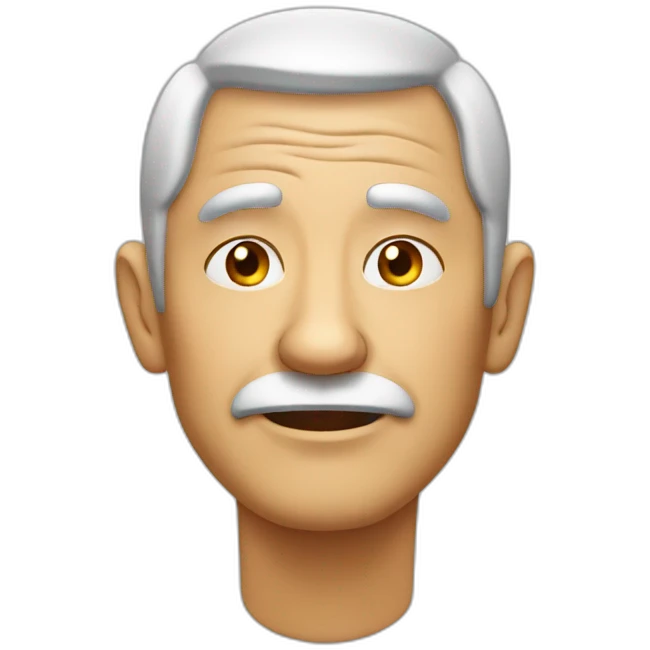Old men with round face emoji