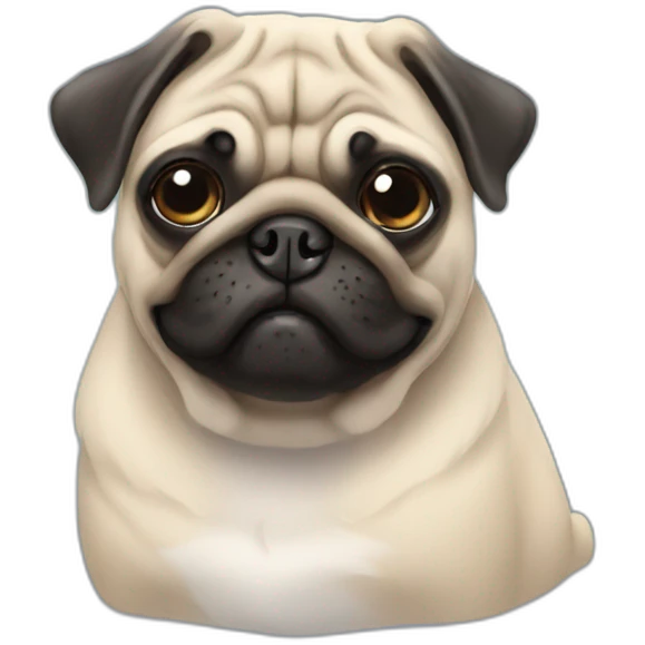 pug in grooming emoji