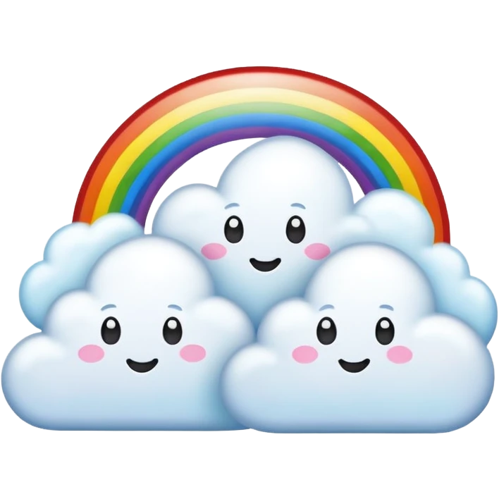 Cloud hearts rainbows emoji