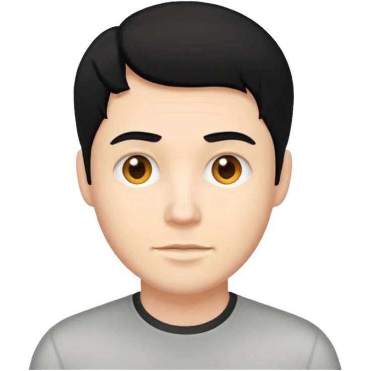 hazme un senor blanco  con pelo negro emoji