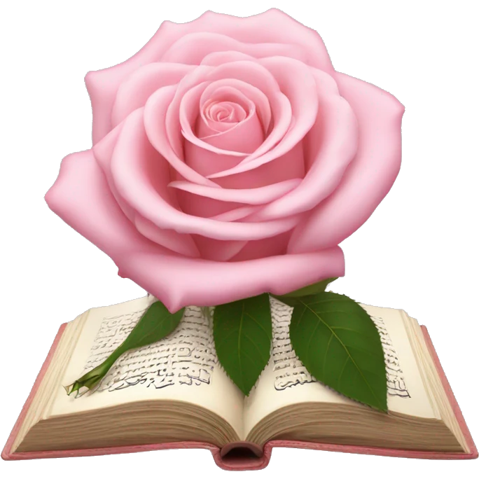 Light pink Rose + Quran emoji
