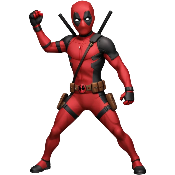 deadpool con pose de pelea emoji