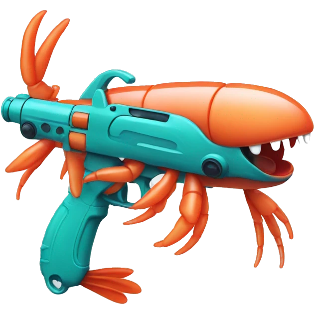 Shrimp with watergun emoji